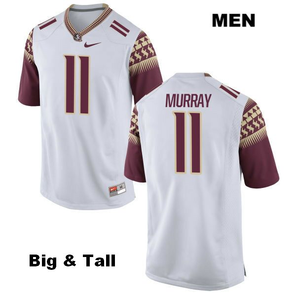 Men's NCAA Nike Florida State Seminoles #11 Nyqwan Murray College Big & Tall White Stitched Authentic Football Jersey EQS0069XH